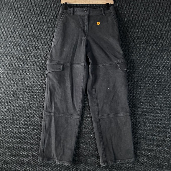 WILFRED FREE Pants - WILFRED FREE Black Cargo Utility Pants Women's Size‎ 2 Wide Leg High Rise